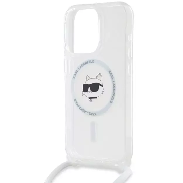 Karl Lagerfeld IML Choupette Head &amp  Cord MagSafe case for iPhone 14 Pro - transparent 10