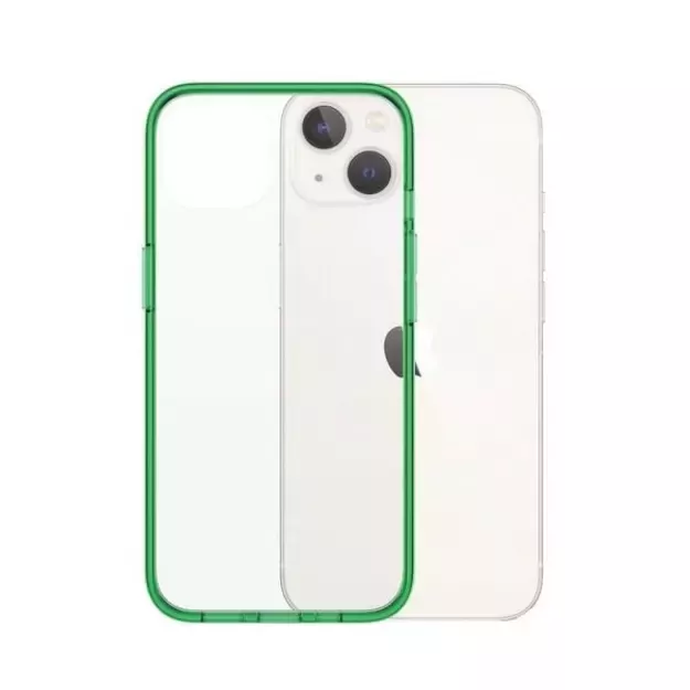 PanzerGlass ClearCase antibacterial case with Military Grade certificate for iPhone 13 / 14 / 15 - transparent green 1