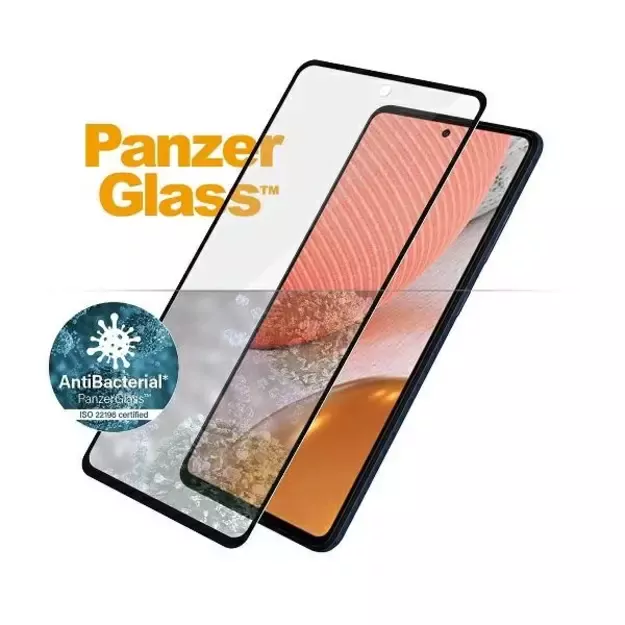 PanzerGlass E2E Microfracture antibacterial glass for Samsung Galaxy A72 - with black frame 1