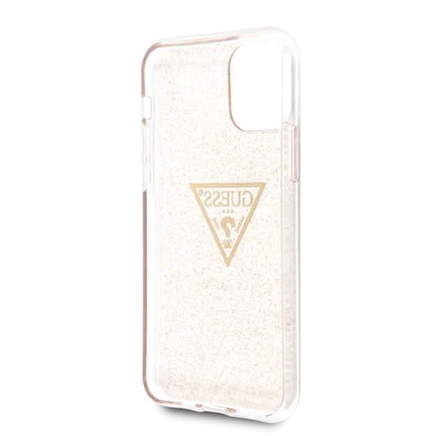 Guess GUHCN58SGTLGO iPhone 11 Pro gold/gold hard case Glitter Triangle 9