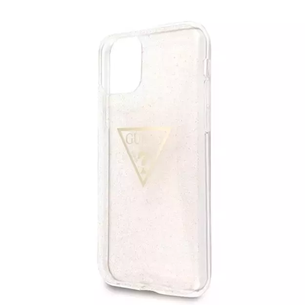Guess GUHCN58SGTLGO iPhone 11 Pro gold/gold hard case Glitter Triangle 2