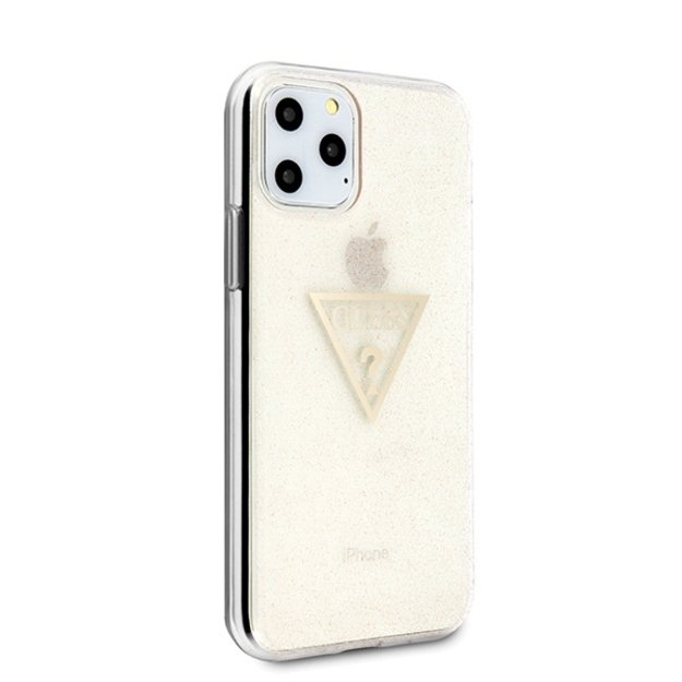 Guess GUHCN58SGTLGO iPhone 11 Pro gold/gold hard case Glitter Triangle 10