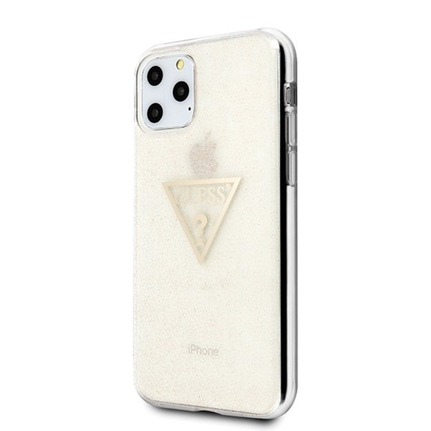 Guess GUHCN58SGTLGO iPhone 11 Pro gold/gold hard case Glitter Triangle 7