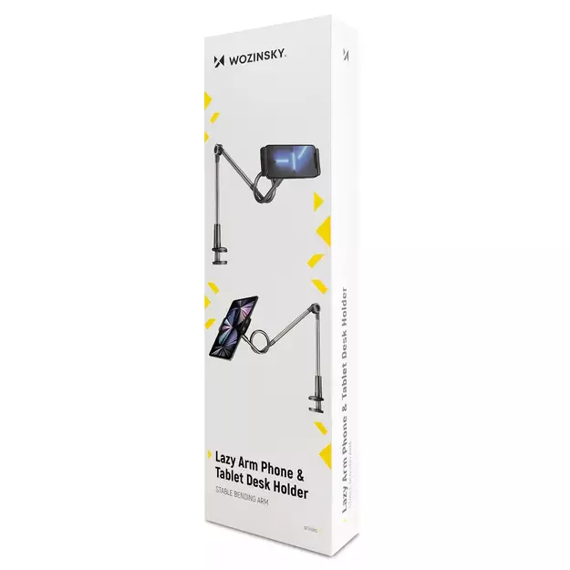Wozinsky long flexible phone and tablet holder black (WTHBK5) 3