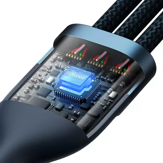Baseus Flash Series II cable USB - USB Type C / Lightning / micro USB 100 W 1.2 m blue (CASS030003) 3
