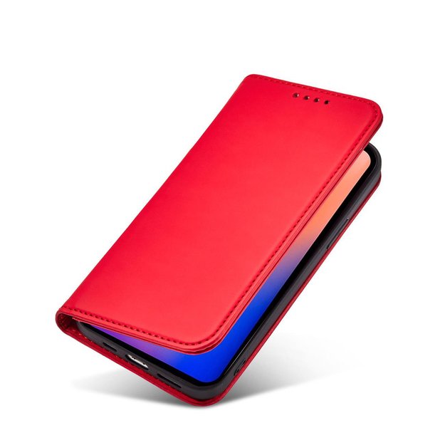 Magnet Card Case for iPhone 12 Pro Pouch Card Wallet Card Holder Red 19