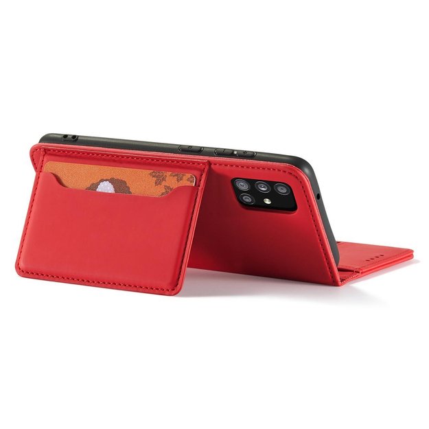 Magnet Card Case Case for Samsung Galaxy A13 5G Pouch Wallet Card Holder Red 21