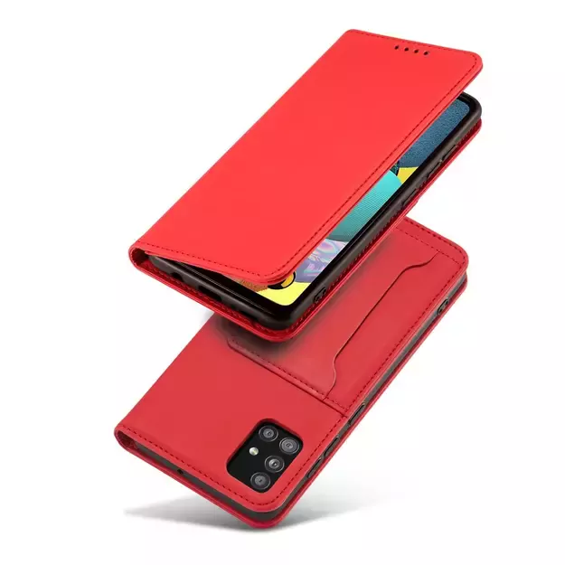 Magnet Card Case Case for Samsung Galaxy A13 5G Pouch Wallet Card Holder Red 1