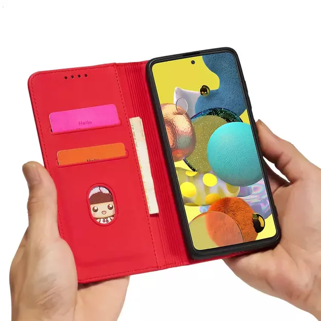 Magnet Card Case Case for Samsung Galaxy A13 5G Pouch Wallet Card Holder Red 12