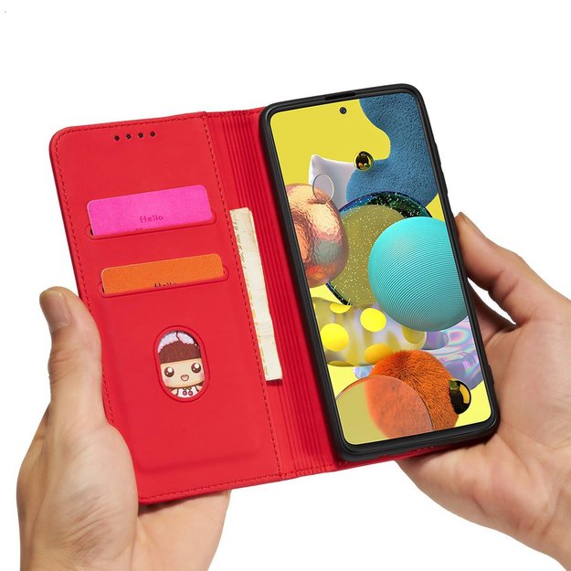 Magnet Card Case Case for Samsung Galaxy A13 5G Pouch Wallet Card Holder Red 25