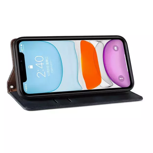 Magnet Strap Case for iPhone 12 Pouch Wallet + Mini Lanyard Pendant Blue 22
