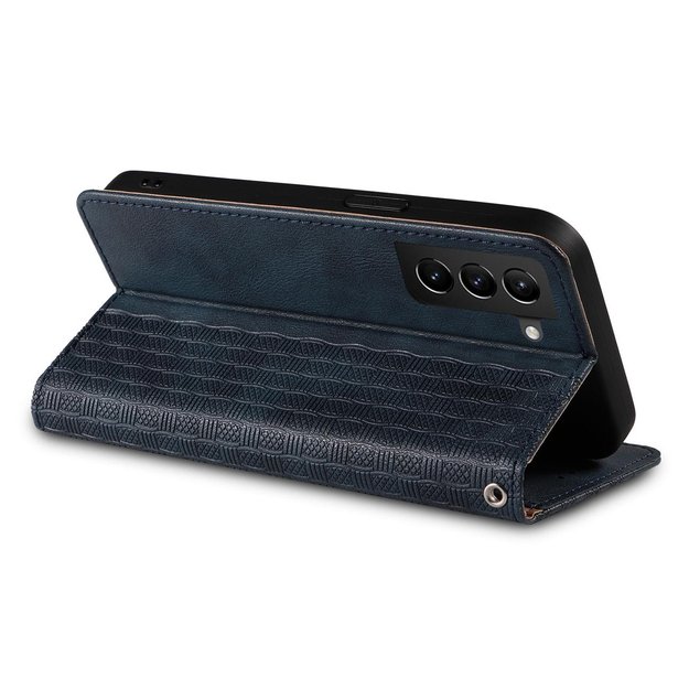 Magnet Strap Case Case for Samsung Galaxy S22 + (S22 Plus) Pouch Wallet + Mini Lanyard Pendant Blue 8