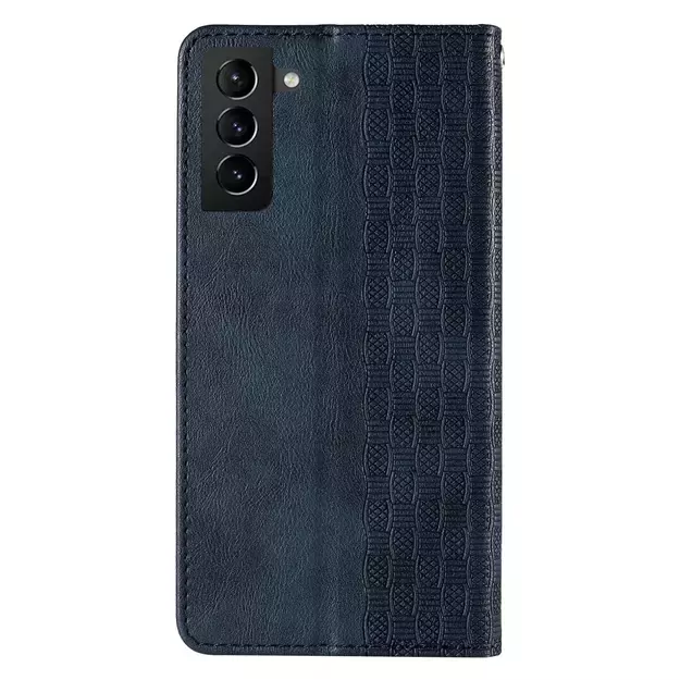 Magnet Strap Case Case for Samsung Galaxy S22 + (S22 Plus) Pouch Wallet + Mini Lanyard Pendant Blue 16
