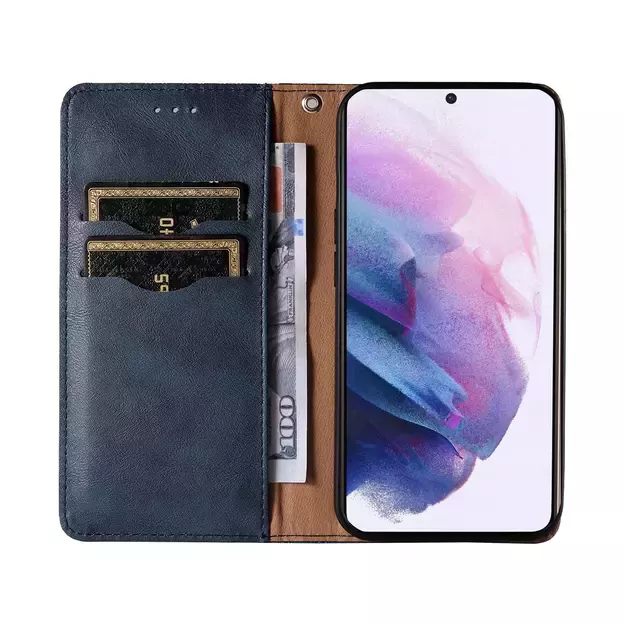 Magnet Strap Case Case for Samsung Galaxy S22 + (S22 Plus) Pouch Wallet + Mini Lanyard Pendant Blue 22