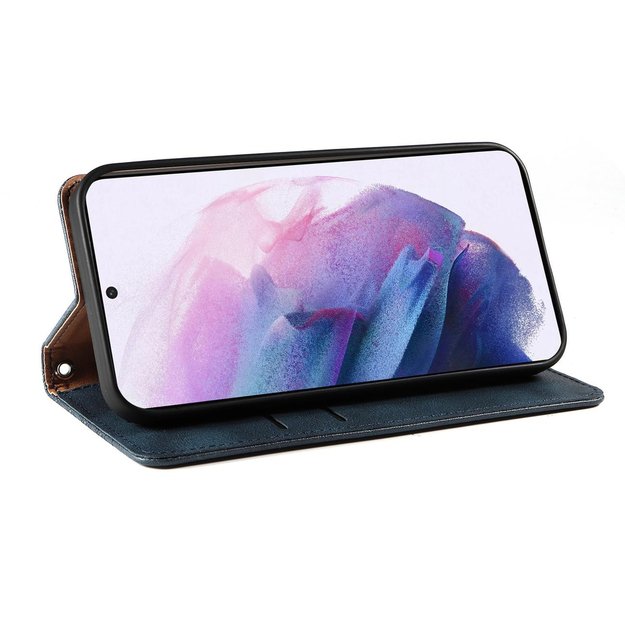 Magnet Strap Case Case for Samsung Galaxy S22 + (S22 Plus) Pouch Wallet + Mini Lanyard Pendant Blue 9