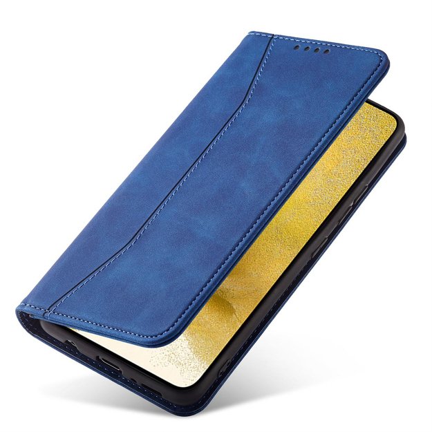 Magnet Fancy Case Case for Samsung Galaxy S22 + (S22 Plus) Pouch Wallet Card Holder Blue 6