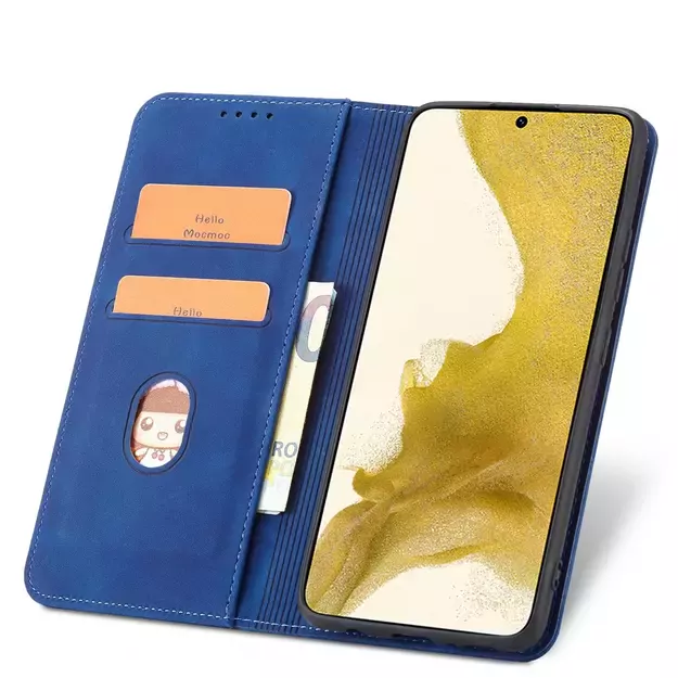Magnet Fancy Case Case for Samsung Galaxy S22 + (S22 Plus) Pouch Wallet Card Holder Blue 17