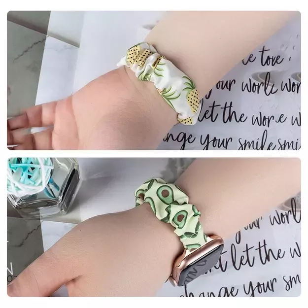 Fabric band for Apple Watch 38 / 40 / 41 mm strap bracelet rubber band - pineapple 6