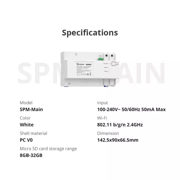 Sonoff SPM-Main smart switch Wi-Fi / Ethernet power meter 19