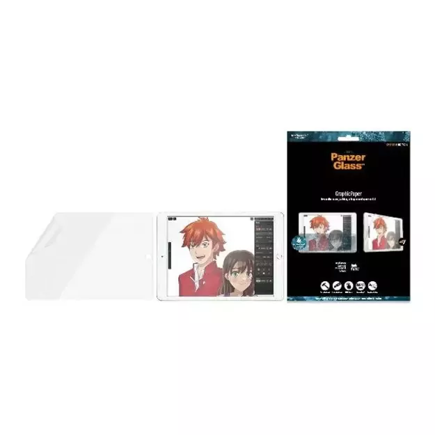 Antibacterial PanzerGlass GraphicPaper foil with a glare filter for iPad 10.2&quot 