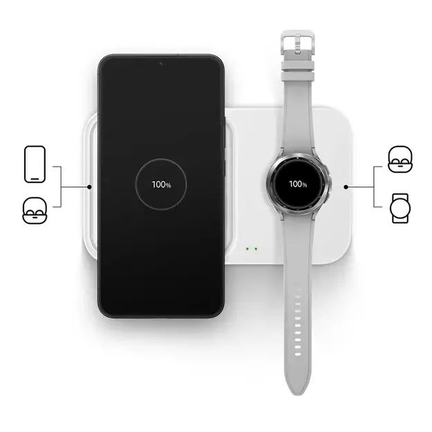Samsung Wireless Charger Duo EP-P5400BWEGEU inductive charger 15W - white 8