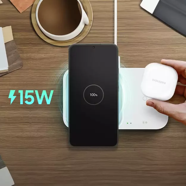 Samsung Wireless Charger Duo EP-P5400BWEGEU inductive charger 15W - white 7
