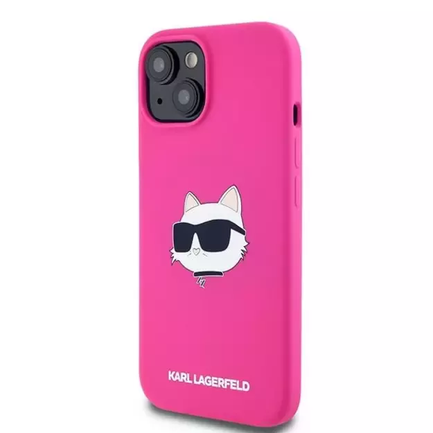 Karl Lagerfeld Silicone Choupette Head MagSafe Case for iPhone 15 Plus / 14 Plus - Pink 8