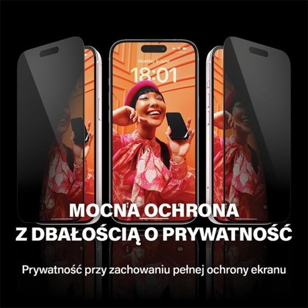 PanzerGlass Privacy Bundle 3in1 Transparent Case + Privacy Glass + Camera Protector for iPhone 15 Plus 18