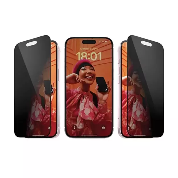 PanzerGlass Privacy Bundle 3in1 Transparent Case + Privacy Glass + Camera Protector for iPhone 15 Plus 15