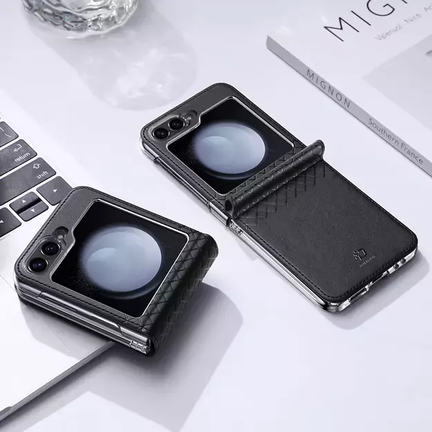 Dux Ducis Brill leather case for Samsung Galaxy Z Flip 6 - black 20
