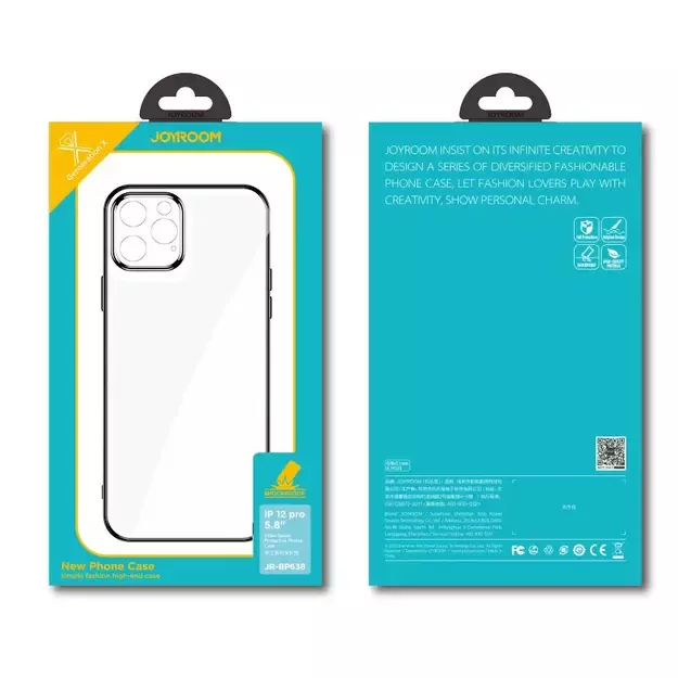 Joyroom New Beauty Series ultra thin case with electroplated frame for iPhone 12 mini black (JR-BP741) 13