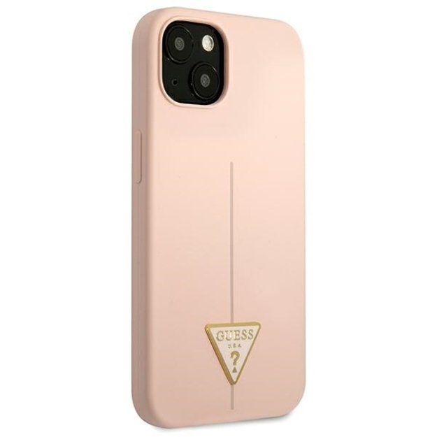 Guess GUHCP13SSLTGP iPhone 13 mini 5.4&quot  pink/pink hardcase Silicone Triangle 3