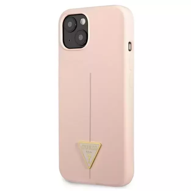 Guess GUHCP13SSLTGP iPhone 13 mini 5.4&quot  pink/pink hardcase Silicone Triangle 8