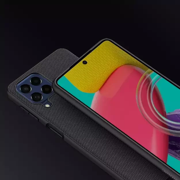 Nillkin Textured Case durable reinforced case with gel frame and nylon back for Samsung Galaxy M53 5G black 8