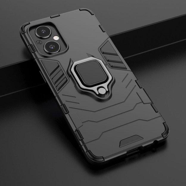 Ring Armor tough hybrid case cover + magnetic holder for OnePlus Nord N20 5G black 21