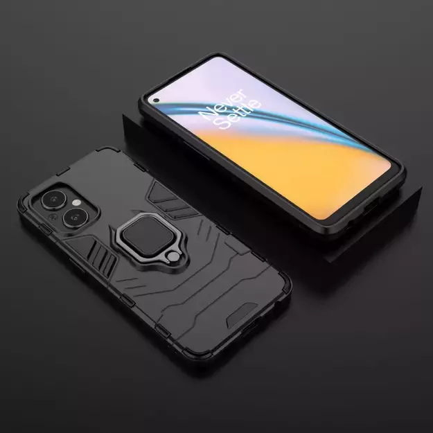 Ring Armor tough hybrid case cover + magnetic holder for OnePlus Nord N20 5G black 22
