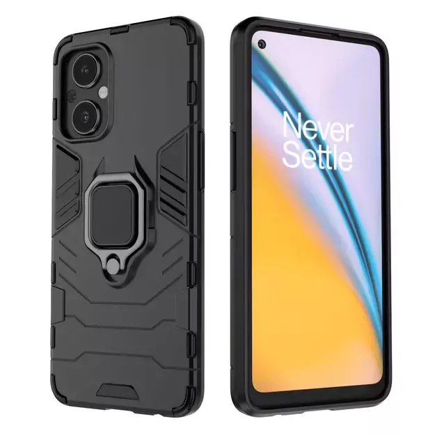 Ring Armor tough hybrid case cover + magnetic holder for OnePlus Nord N20 5G black 20