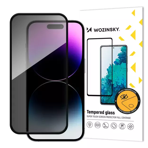 Wozinsky Privacy Glass tempered glass with anti-spy filter for iPhone 16 Pro Max