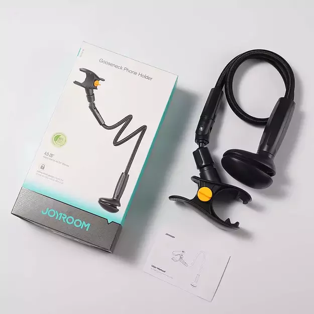 Joyroom JR-ZS389 holder with flexible arm for a desk phone - black 24