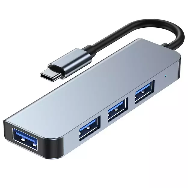 HUB Tech-Protect V1 4in1 USB-C - 3x USB-A 2.0 / USB-A 3.0 - gray 9