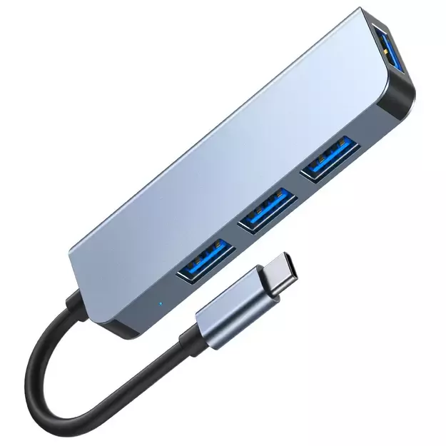HUB Tech-Protect V1 4in1 USB-C - 3x USB-A 2.0 / USB-A 3.0 - gray 14
