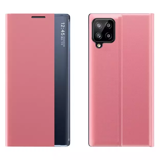 Sleep Case Bookcase Type Case with Smart Window for Samsung Galaxy A22 4G pink