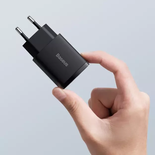 Baseus Compact fast charger USB / USB Type C 20W 3A Power Delivery Quick Charge 3.0 black (CCXJ-B01) 6