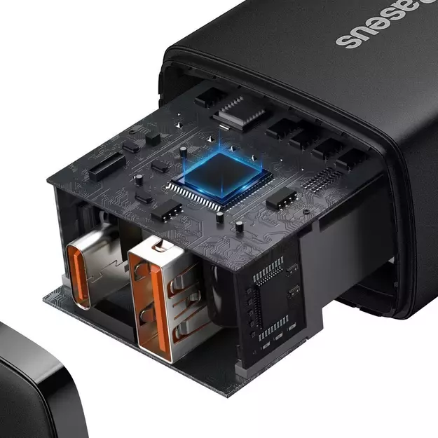 Baseus Compact fast charger USB / USB Type C 20W 3A Power Delivery Quick Charge 3.0 black (CCXJ-B01) 5
