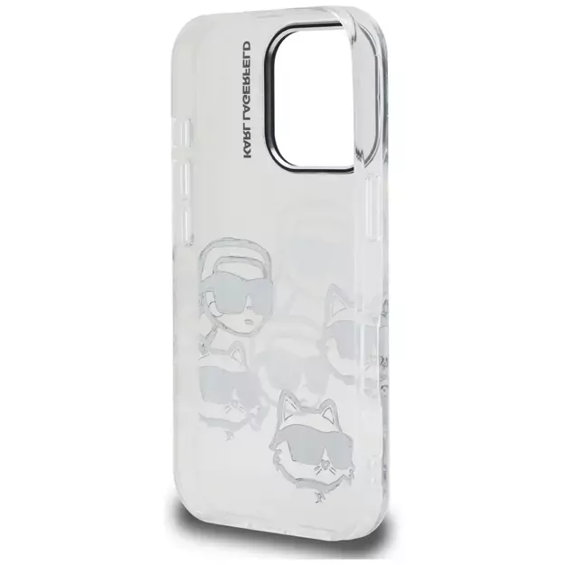 Karl Lagerfeld IML Multi K&amp C Head Pattern Case for iPhone 16 Pro - Clear 6