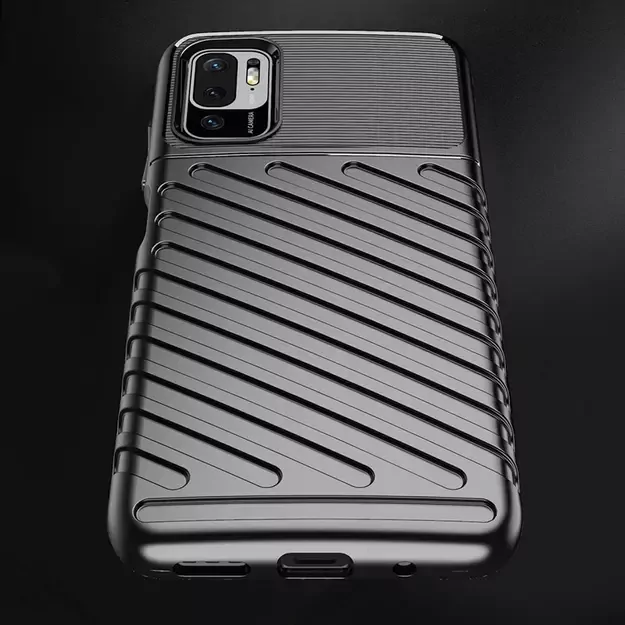 Thunder Case Flexible Tough Rugged Cover TPU Case for Xiaomi Redmi Note 10 5G / Poco M3 Pro black 18