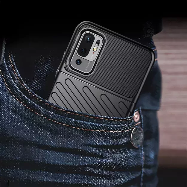 Thunder Case Flexible Tough Rugged Cover TPU Case for Xiaomi Redmi Note 10 5G / Poco M3 Pro black 20