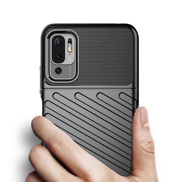 Thunder Case Flexible Tough Rugged Cover TPU Case for Xiaomi Redmi Note 10 5G / Poco M3 Pro black 14