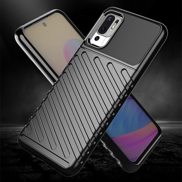 Thunder Case Flexible Tough Rugged Cover TPU Case for Xiaomi Redmi Note 10 5G / Poco M3 Pro black 1