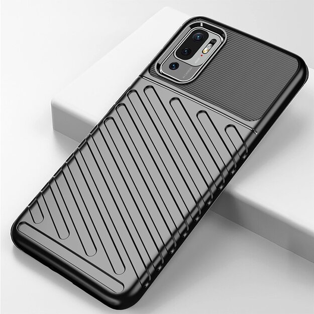 Thunder Case Flexible Tough Rugged Cover TPU Case for Xiaomi Redmi Note 10 5G / Poco M3 Pro black 12